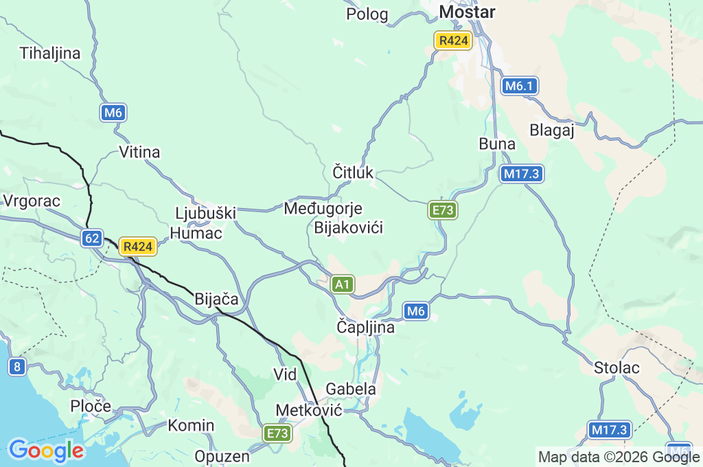 Colina de las Apariciones Area Map