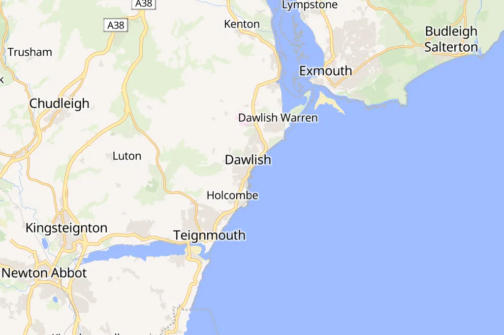 Dawlish Area Map Dawlish Area Map