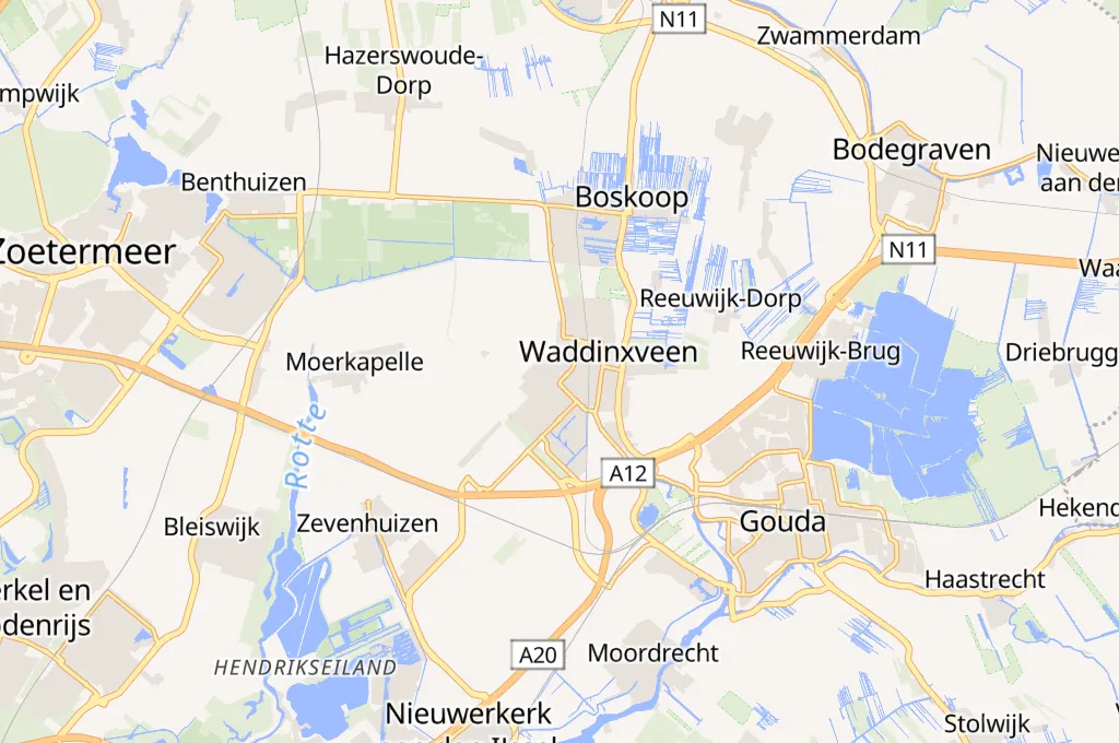 Waddinxveen Area Map