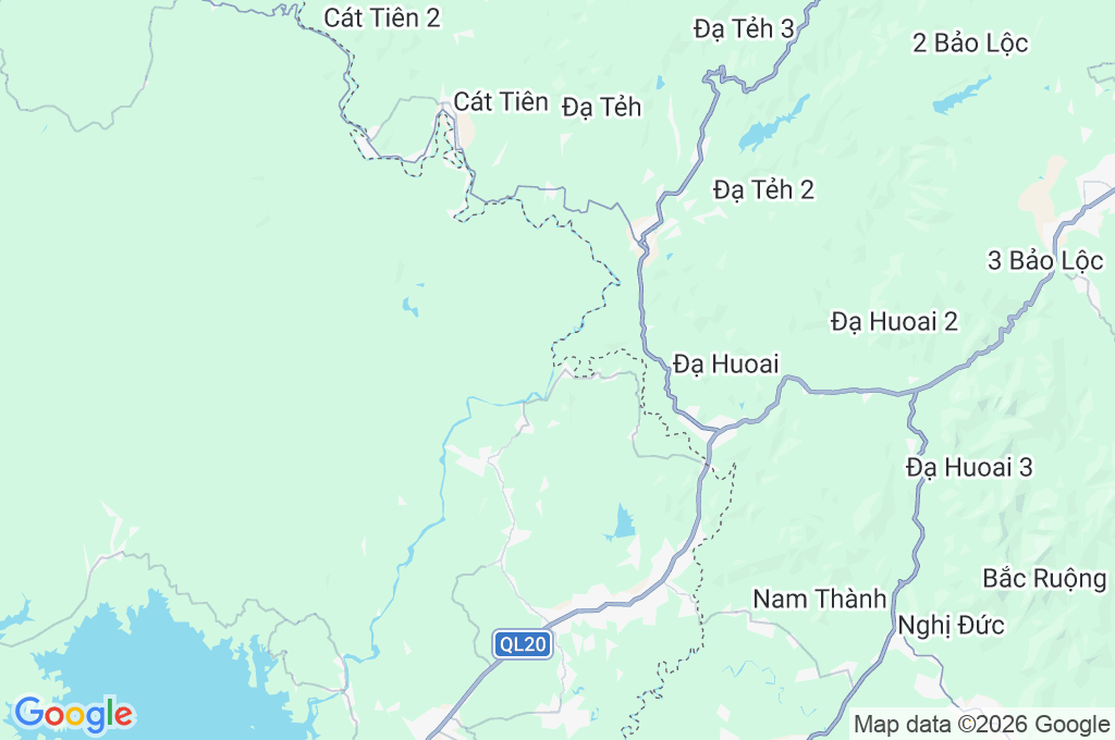 Parque Nacional Cat Tien Area Map Parque Nacional Cat Tien Area Map