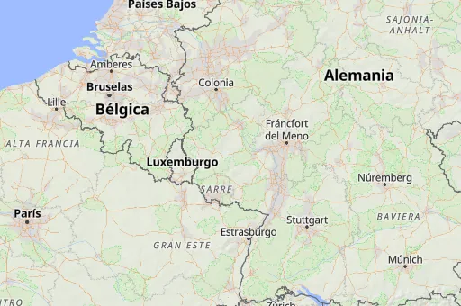 Map of Renania-Palatinado