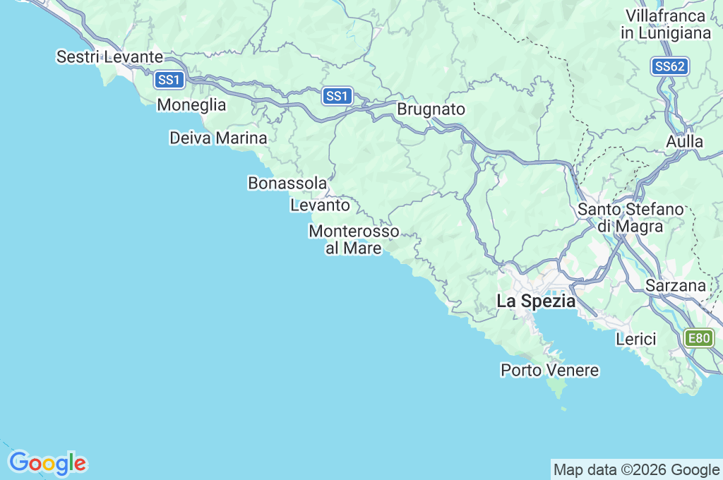 Monterosso al Mare Area Map