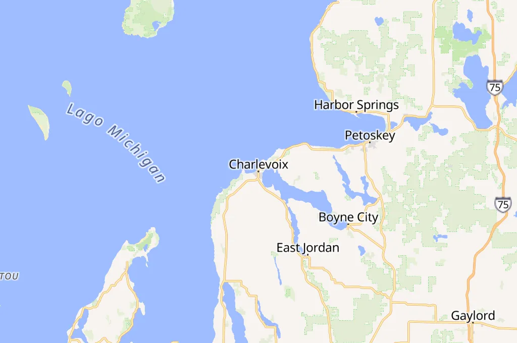 Charlevoix Area Map