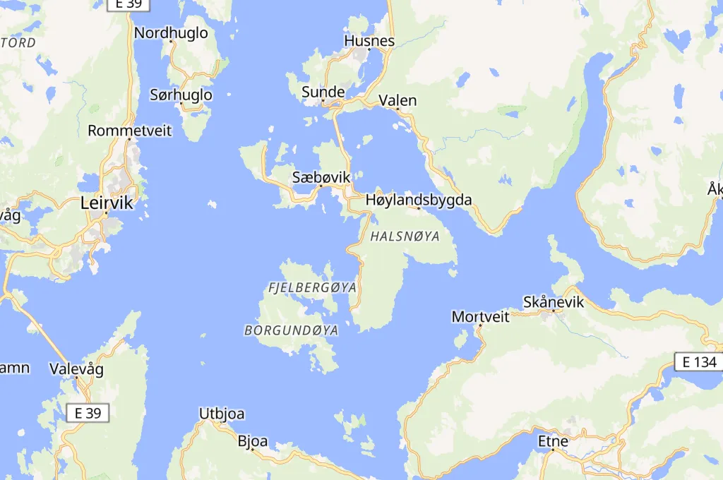 Halsnøy Area Map Halsnøy Area Map