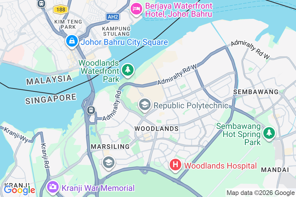 Woodlands Area Map Woodlands Area Map