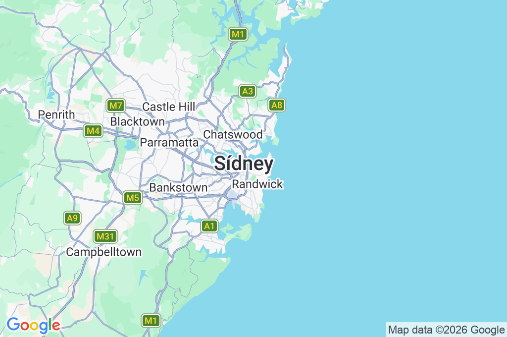 Horizonte de Sídney Area Map