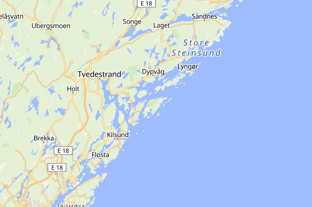 Vestegårdkilen Area Map