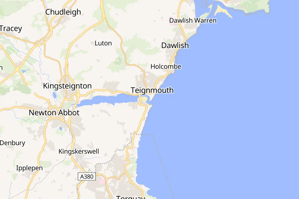 Teignmouth Back Beach Area Map Teignmouth Back Beach Area Map