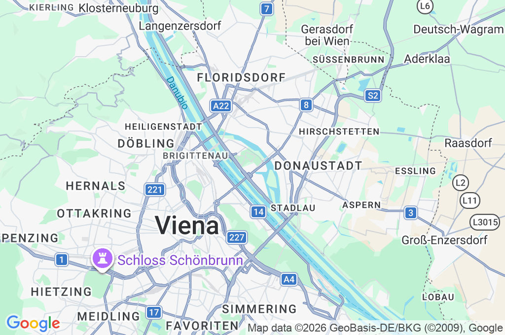 Centro Internacional de Viena Area Map