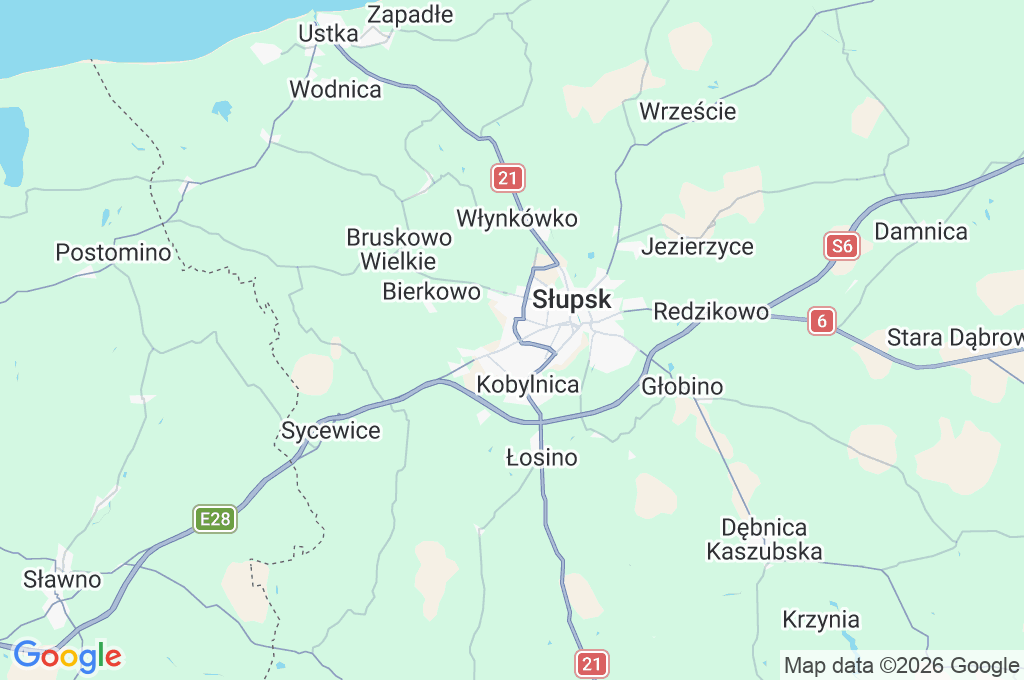 Słupsk Area Map Słupsk Area Map