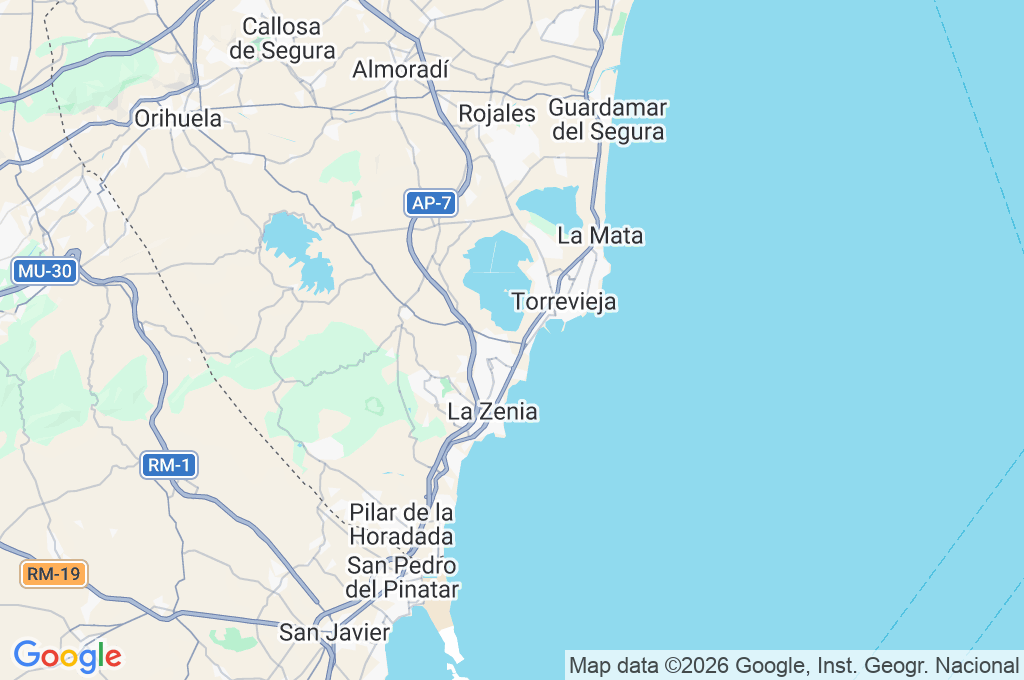Laguna de Torrevieja Area Map Laguna de Torrevieja Area Map