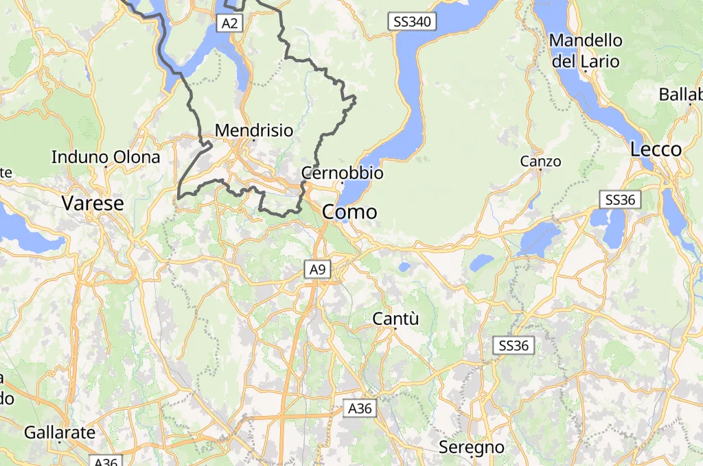 Como Area Map Como Area Map