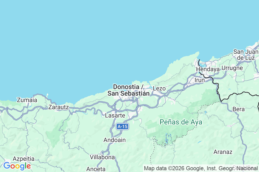 Playa de la Zurriola Area Map
