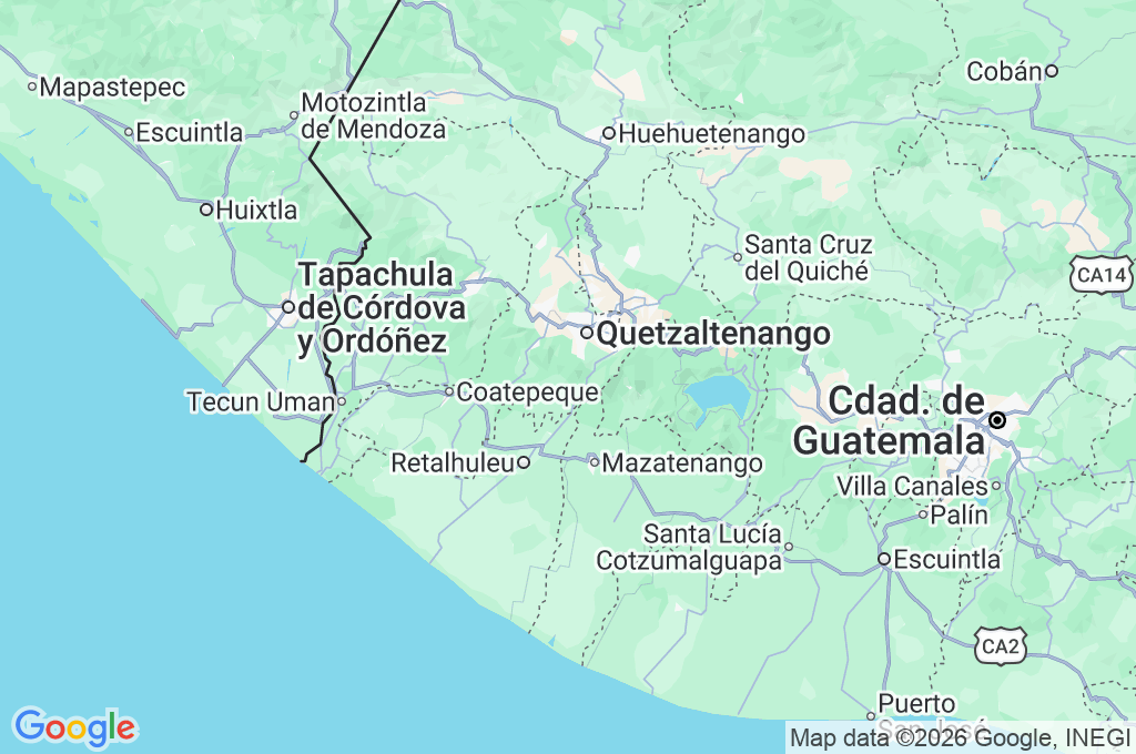 Volcán Santiaguito Area Map Volcán Santiaguito Area Map