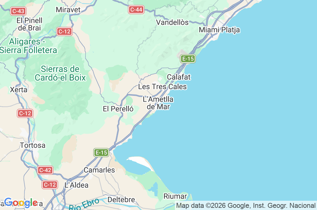 Port de l'Ametlla de Mar Area Map Port de l'Ametlla de Mar Area Map