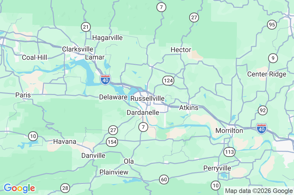 Russellville Area Map Russellville Area Map