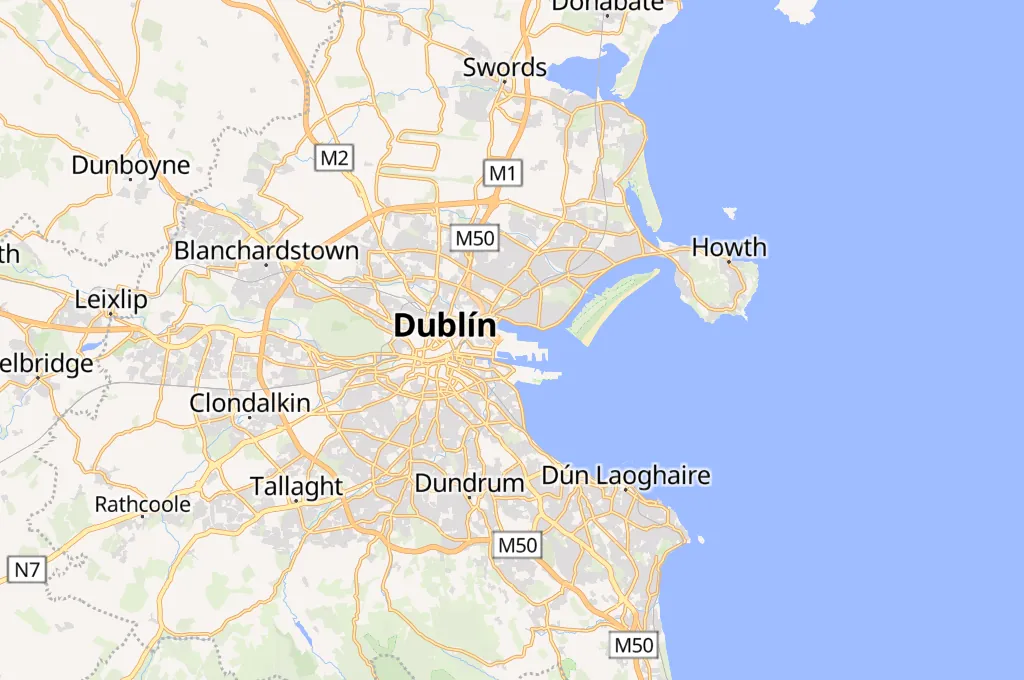 Puerto de Dublín Area Map
