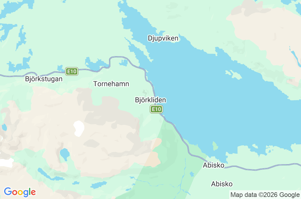 Björkliden Area Map