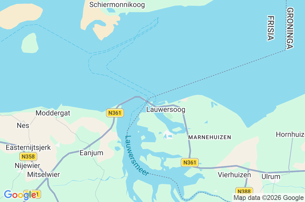 Lauwersoog Area Map Lauwersoog Area Map