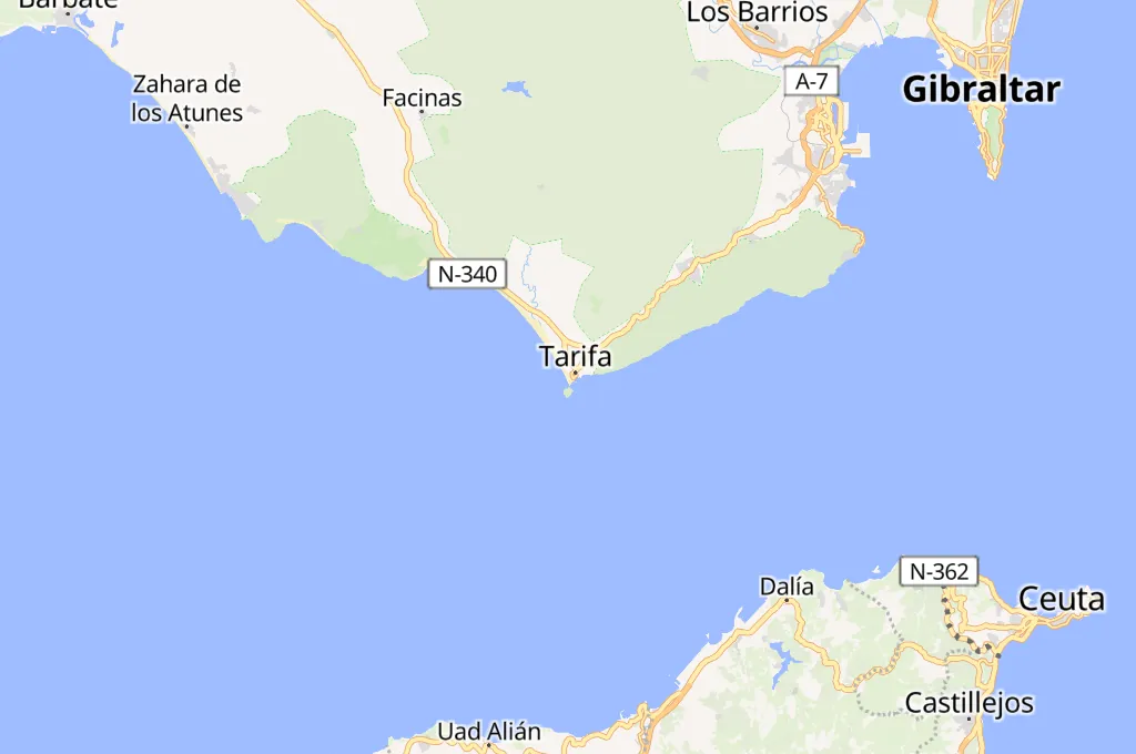Playa de Los Lances Area Map Playa de Los Lances Area Map
