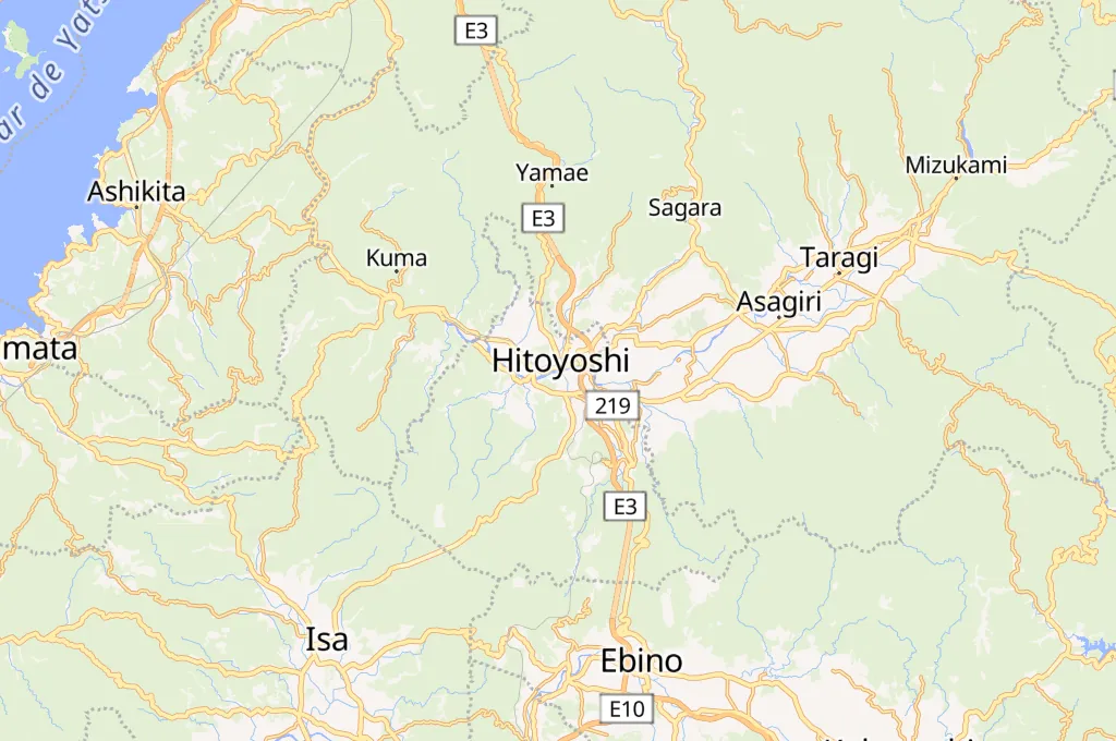 Hitoyoshi Area Map Hitoyoshi Area Map
