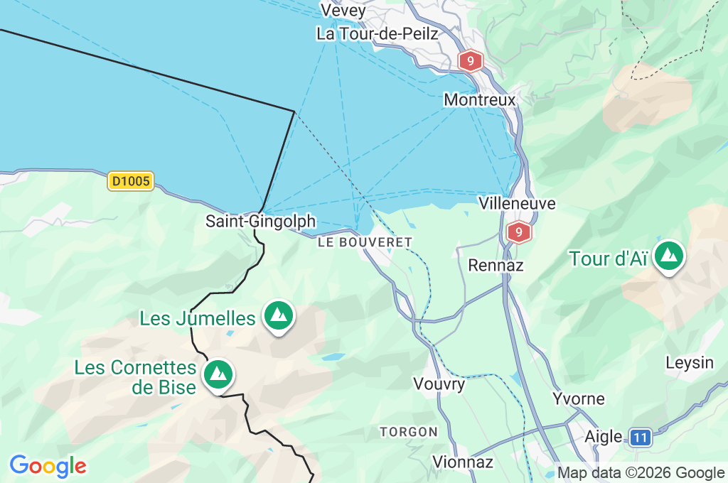 Le Bouveret Area Map