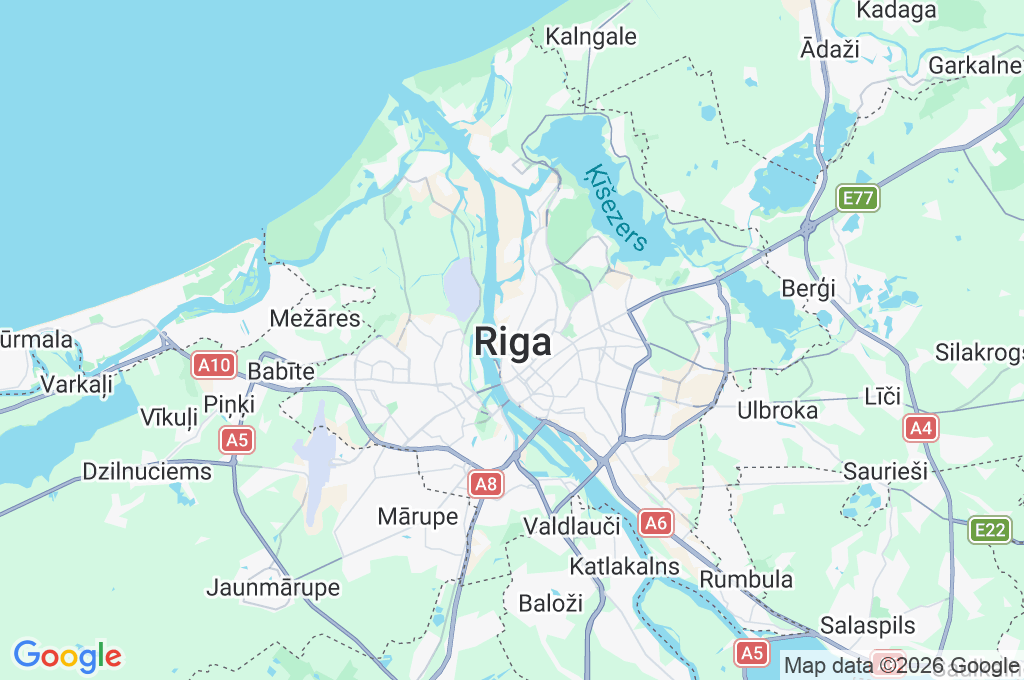 Riga Area Map