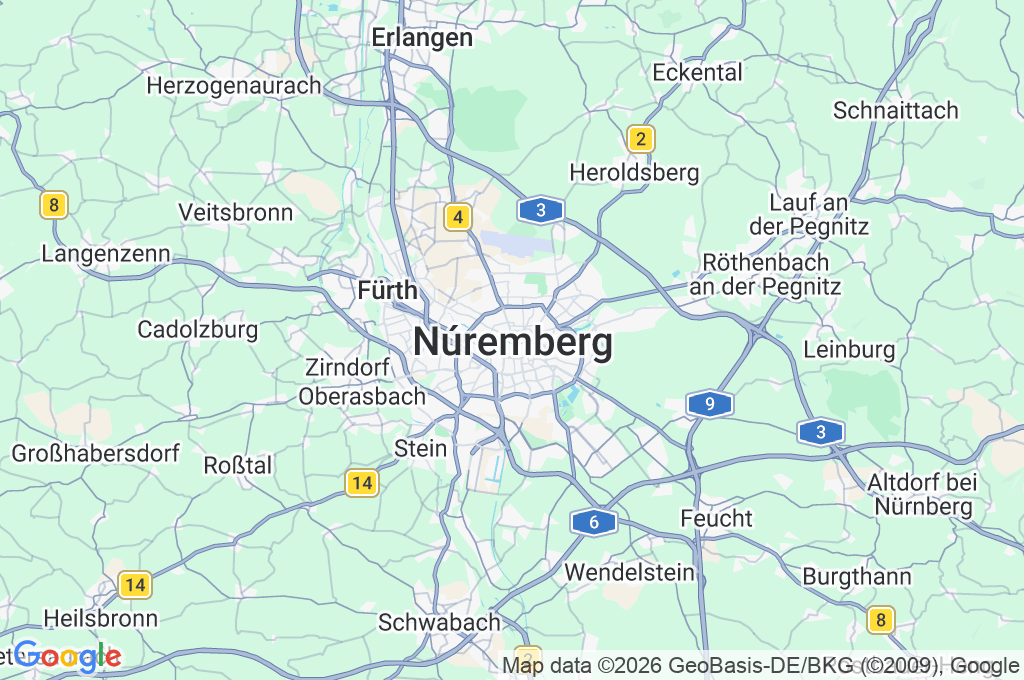 Núremberg Area Map Núremberg Area Map