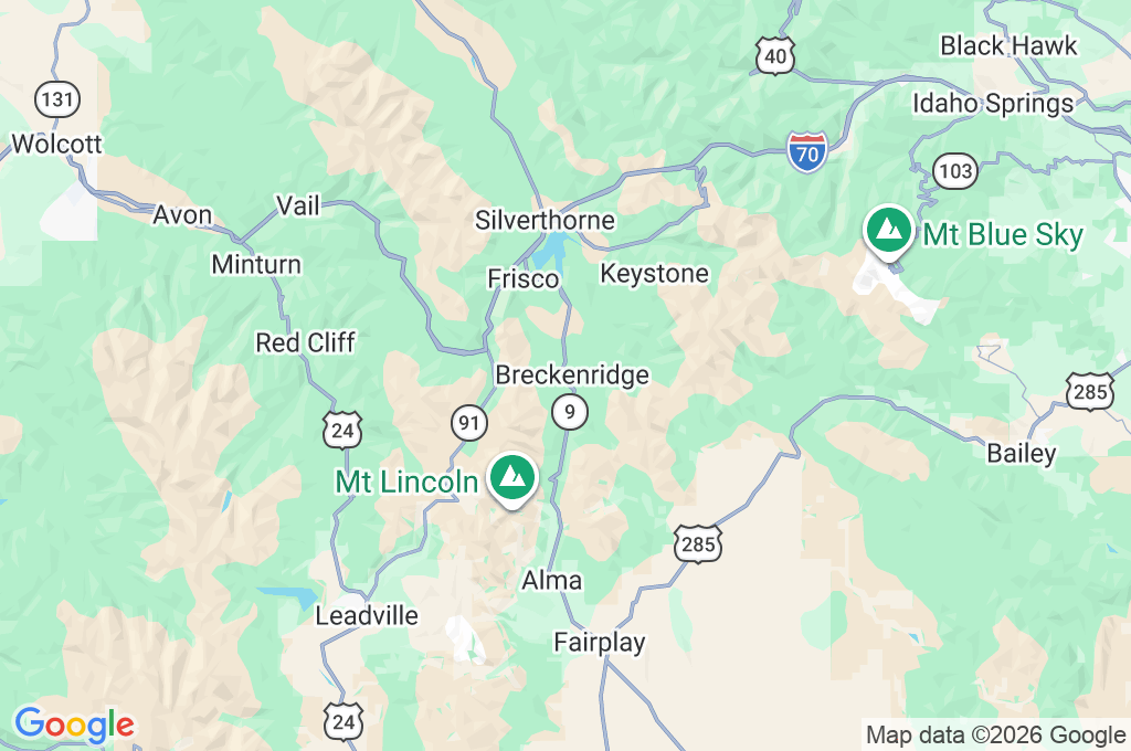 Main Street, Breckenridge Area Map