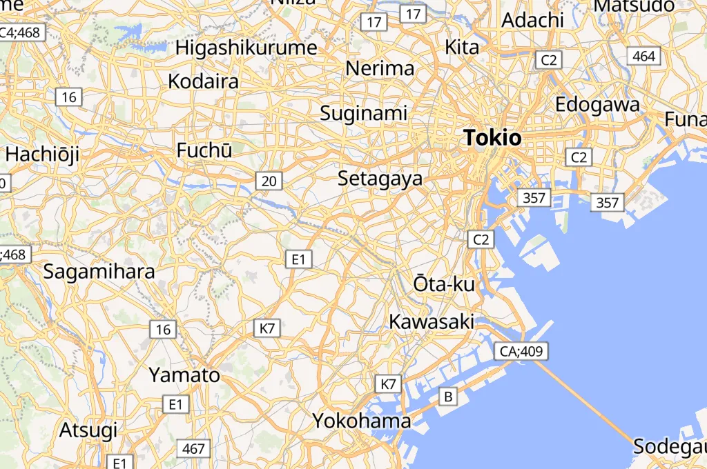Futakotamagawa Area Map