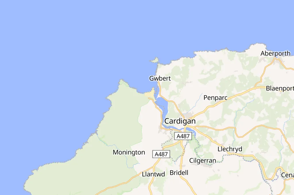 Playa de Poppit Sands Area Map Playa de Poppit Sands Area Map