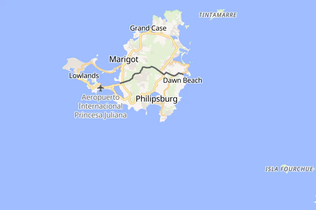Paseo de Great Bay Beach Area Map