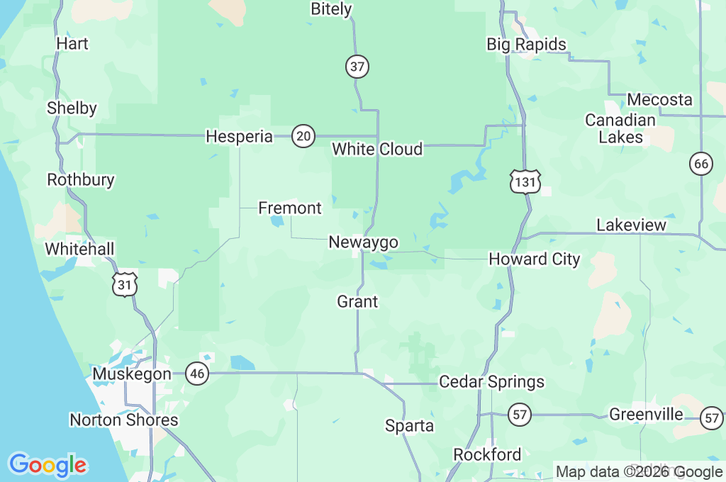 Newaygo Area Map Newaygo Area Map