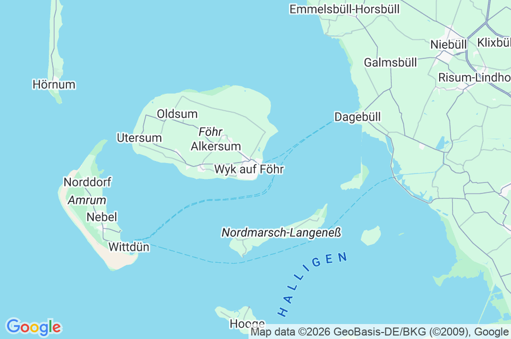 Wyk auf Föhr Area Map Wyk auf Föhr Area Map