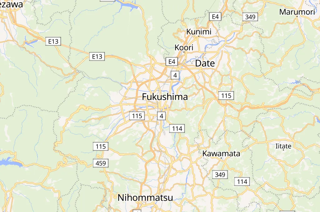 Okitamachō Area Map