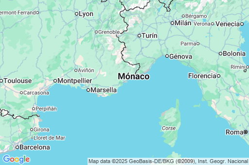 Map of Provenza-Alpes-Costa Azul