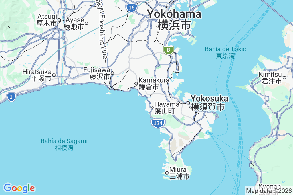 Playa de Zushi Area Map Playa de Zushi Area Map