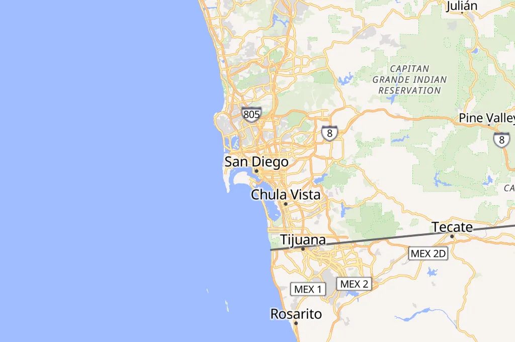 San Diego Area Map San Diego Area Map
