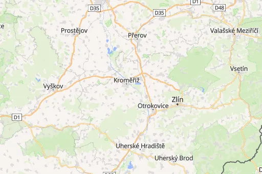 Map of Kroměříž