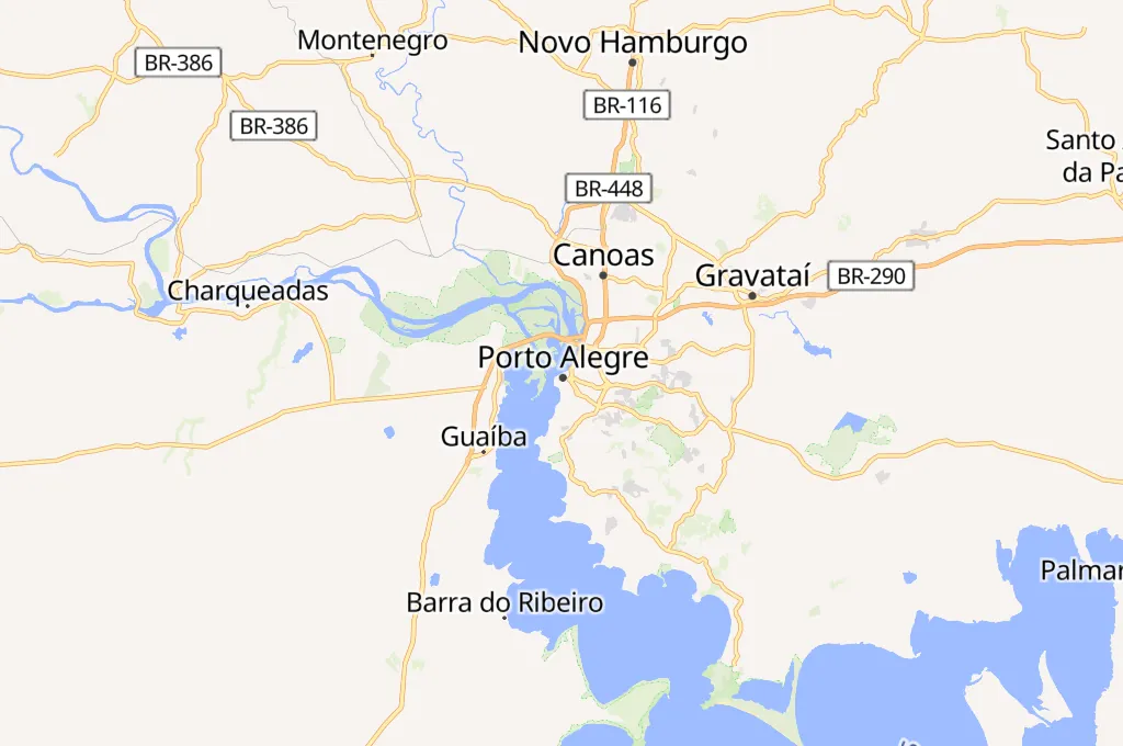 Lago Guaíba Area Map