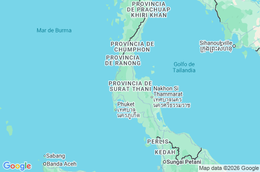 Map of Provincia de Surat Thani