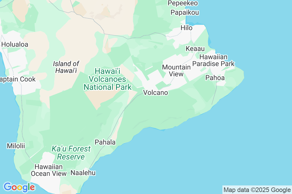 Cráter del Volcán Hale Ma'uma'u Area Map
