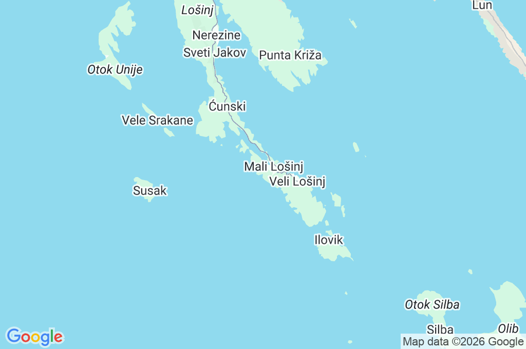 Mali Lošinj Area Map