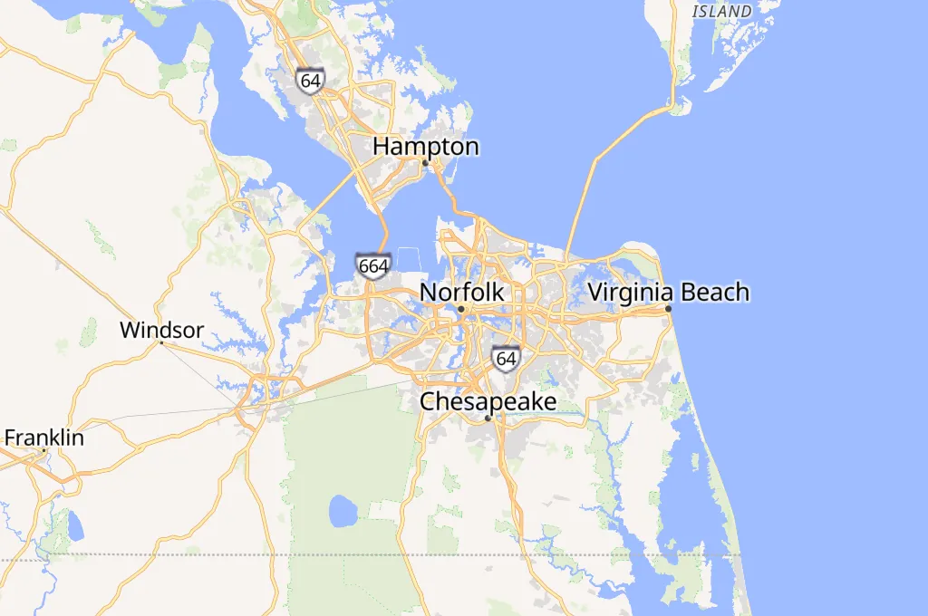 Norfolk Area Map