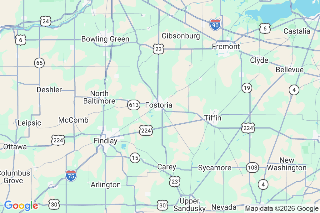 Fostoria Area Map Fostoria Area Map