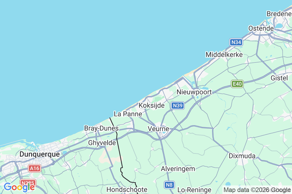 Koksijde-Bad Area Map