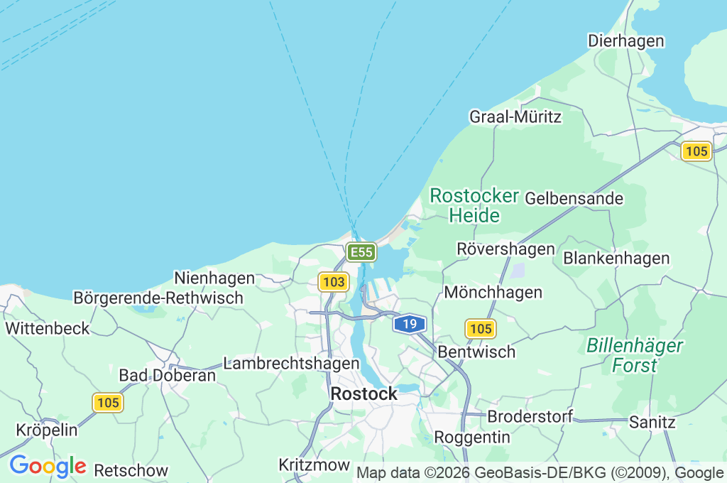 Warnemünde Area Map