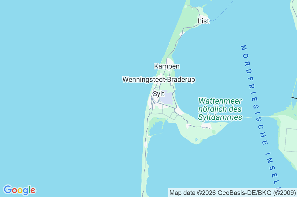 Westerland Area Map Westerland Area Map