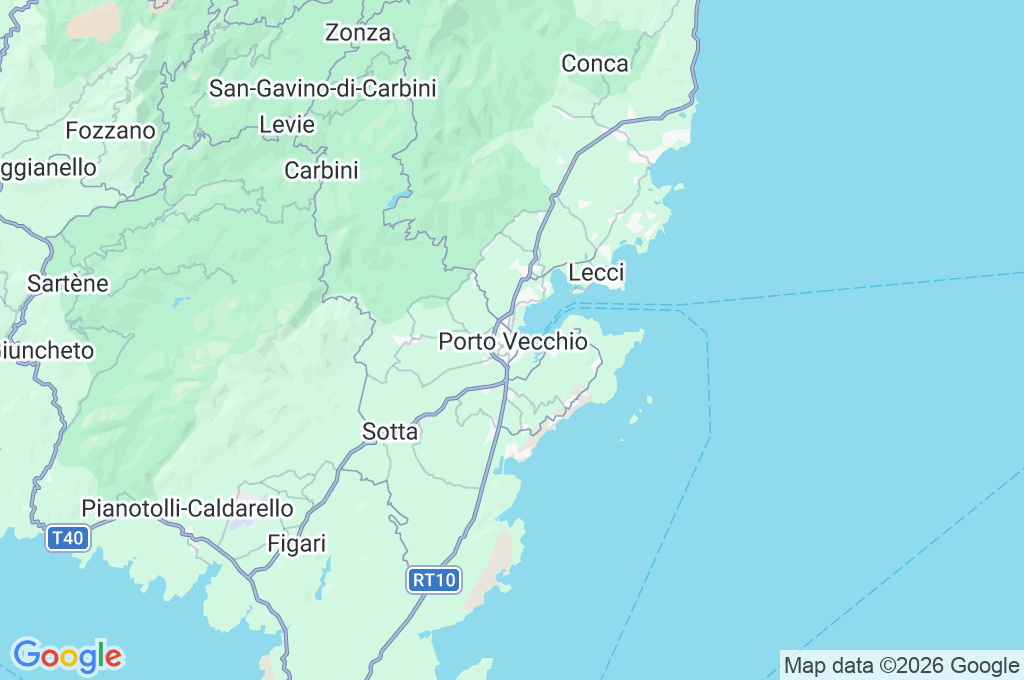 Porto-Vecchio Area Map