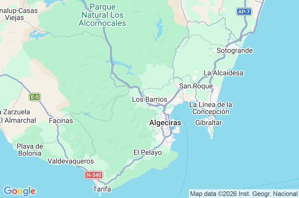 Los Barrios Area Map Los Barrios Area Map